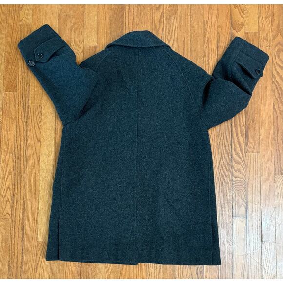 Lauren Ralph Lauren Women’s 100% Wool Coat Size 8 Charcoal Gray Lined Button - Picture 3 of 8